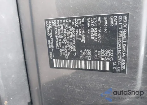 2017 Nissan Rogue S from USA, damaged, VIN KNMAT2MV4HP565822